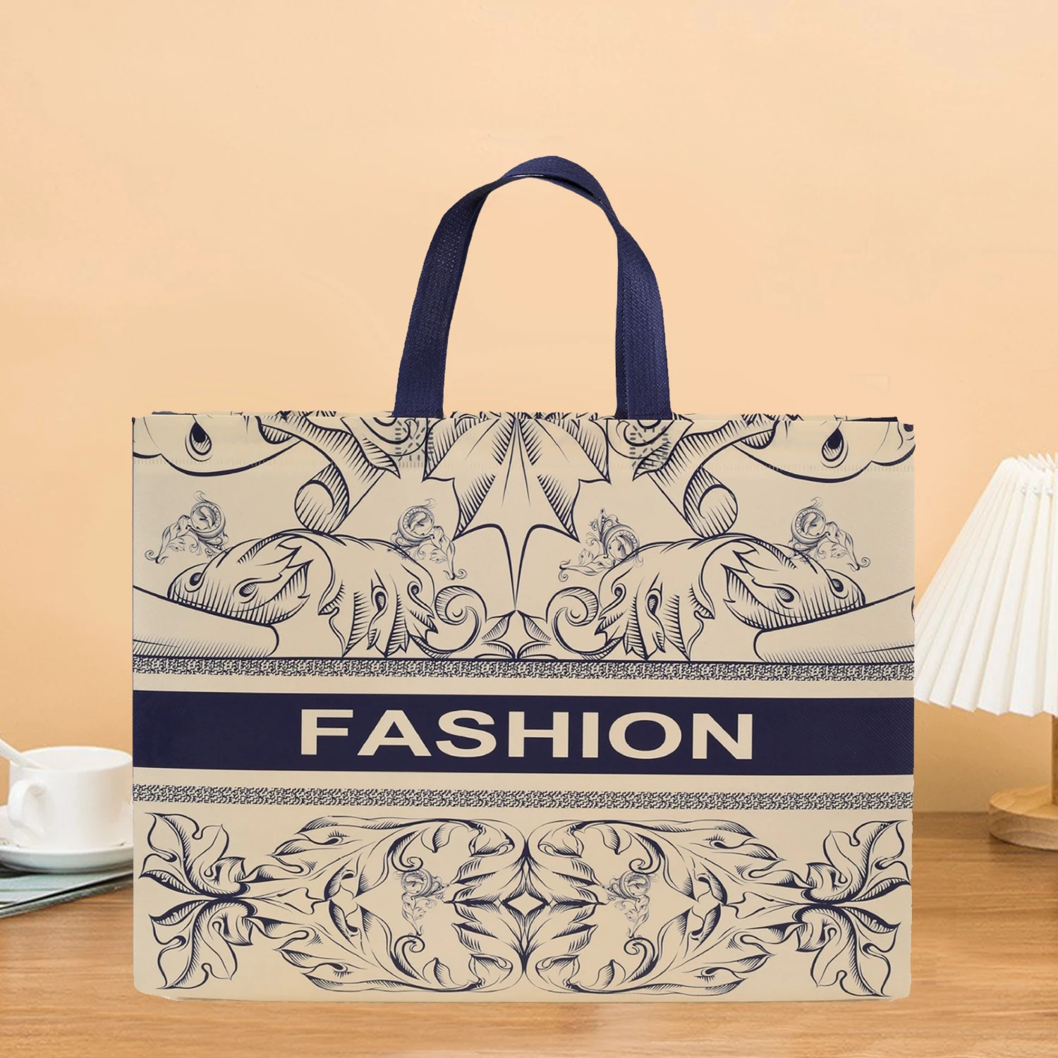 1 PC Non-Woven Fabric Shopping Bag Printing Eco Tote Bag Portable Shopping Pouch Reusable Travel Grocery Storage Bag