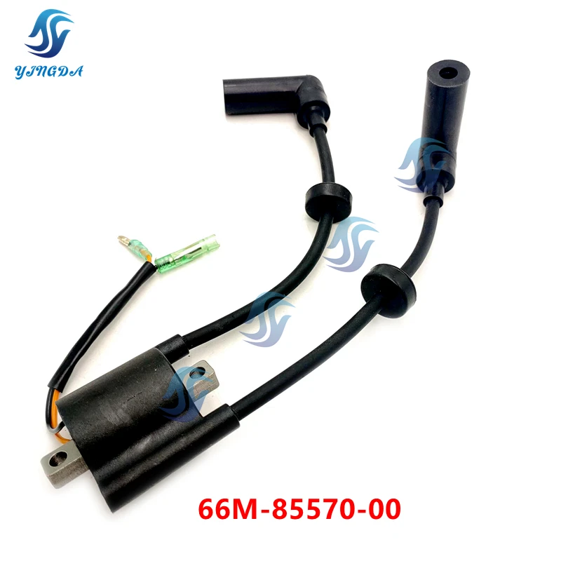 66M-85570 Ignition Coil For Yamaha 4 Stroke 9.9HP 15HP F9.9 FT9.9 F15 Outboard Motor 66M-85570-00 66M-85570-01 66M-85570-03