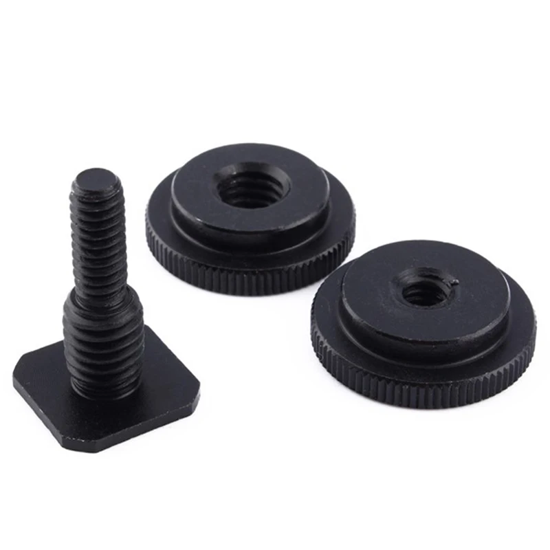 1/4 Hot Shoe Mount Phone Holder Dual Nut Cold Shoe Adapter Bracket Accessories Camera Adapter Mount Accessories Parts