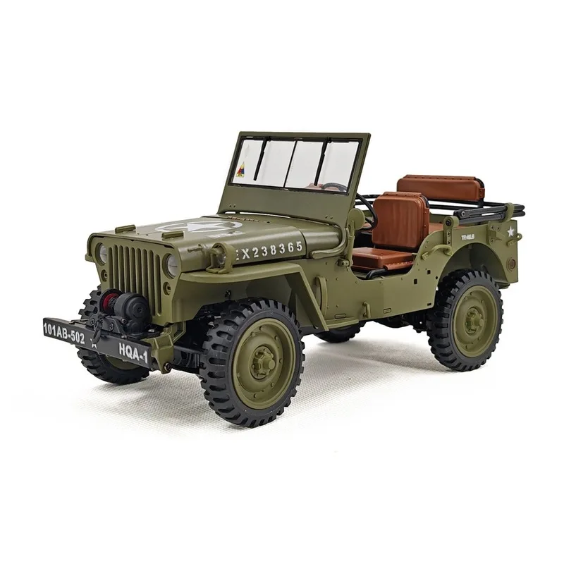 1/14 Skala 1:14 HG4-58 4WD Elektryczny Samochód Terenowy Zdalnie Sterowany Model Symulacja Wojskowy Ciężarówka Zabawka dla Dorosłych i Dzieci