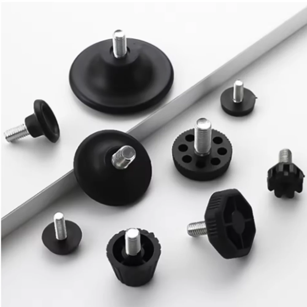 10Pcs Iron Adjustable Feet Pad Screw M6 M8 M10 Table Chair Balck Leveling Foot Pad Furniture Leg Swing Activity To Adjust Feet