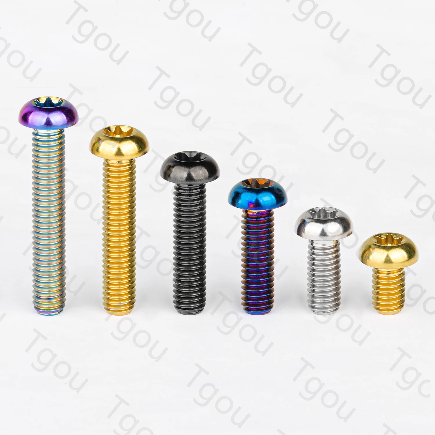 Tgou Titanium Bolt M6x10 15 20 25 30 35mm T30 Torx Head Screws for Bike Motorcycle Car Refit Fastener