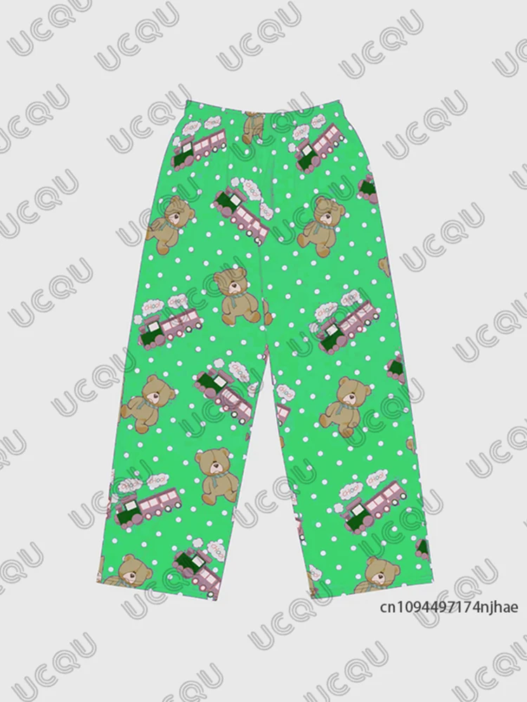 2025 Nuovo KPop Demon Hunters Huntrix Cartoon Stampa Coppie Pigiama Pantaloni Per Donna Uomo Autunno Inverno Moda Casual Pantaloni Lunghi