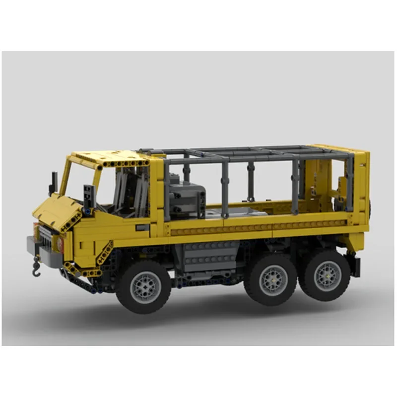 MOC-55741Classic Cargo6x6, camión de transporte totalmente controlado por control remoto, modelo de bloques de construcción, 1764 piezas, juguete para regalo de cumpleaños para niños