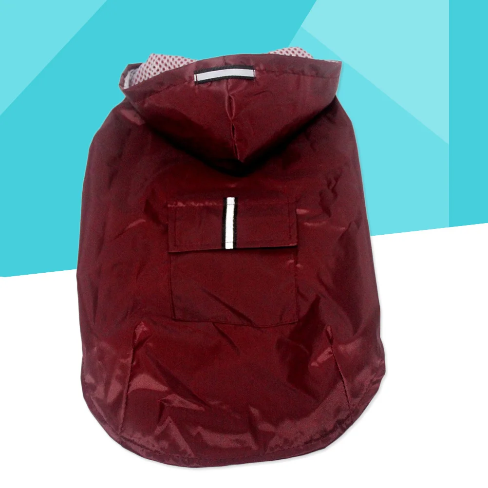 

Pet Dog Raincoat Red 4xl Hooded Reflective Waterproof Breathable Nylon Dog Rain Jacket Puppy Poncho Rain Jacket