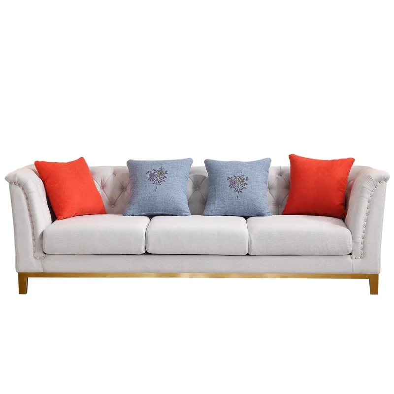 Modern luxury combination sofa chesterfield velvet fabric sofa for living room furniture