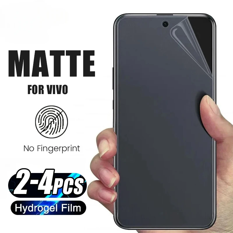 

2-4Pcs Anti-Glare Matte Hydrogel Film For Vivo iQOO Z9 Turbo Z9X Screen Protectors For Vivo Z5X V27e V29e V30 V40 Lite Not Glass