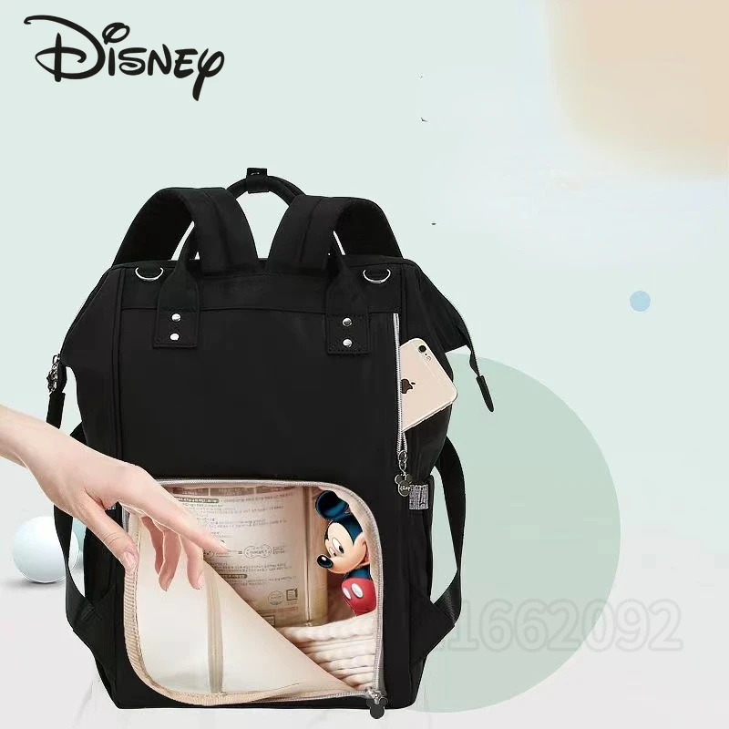 Disney Original New Diaper Bag Backpack Luxury Brand Fashion Baby Bag Multi Functional Baby Diaper Bag Large Capacity Backpack