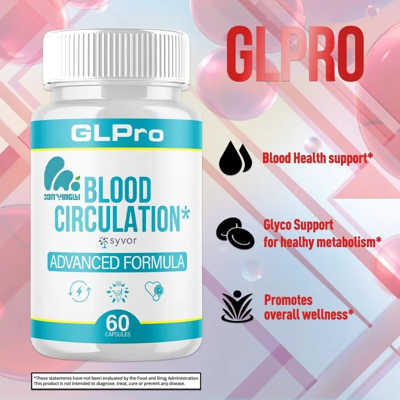 

Natural Blood Health Support Pill, Advanced Formula Supplement (60 Capsules)