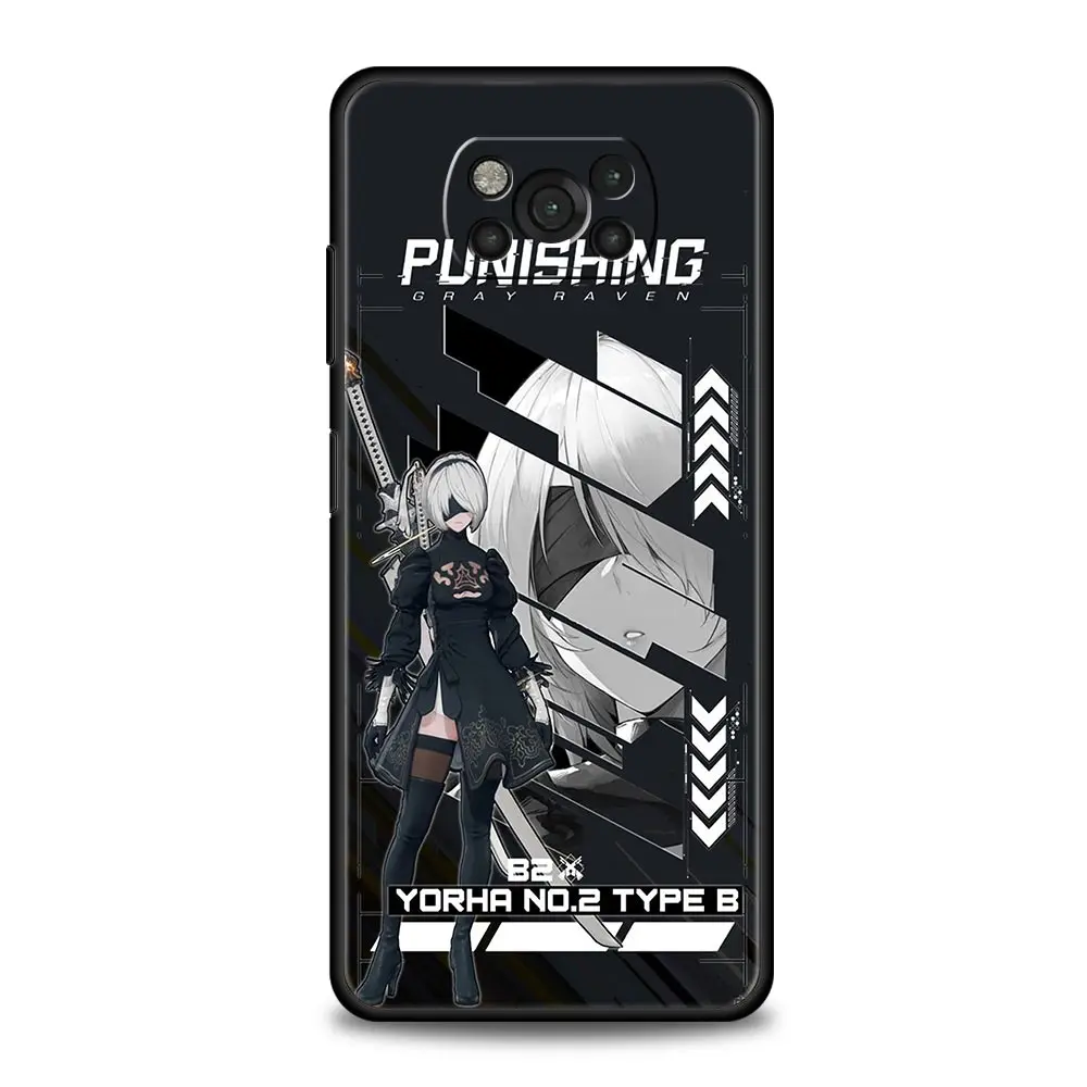 Punishing Gray Raven Anime For Xiaomi Poco X5 Pro Phone Case For Poco X4 X3 NFC F5 F4 F3 GT M5 M4 Pro 5G M3 C51 C50 C55 Cover