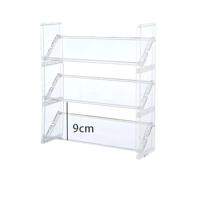 Anime Badge Display Rack Stackable Multi-Layer Transparent Display Rack Organizer for Anime Badges Collectibles Storage Box