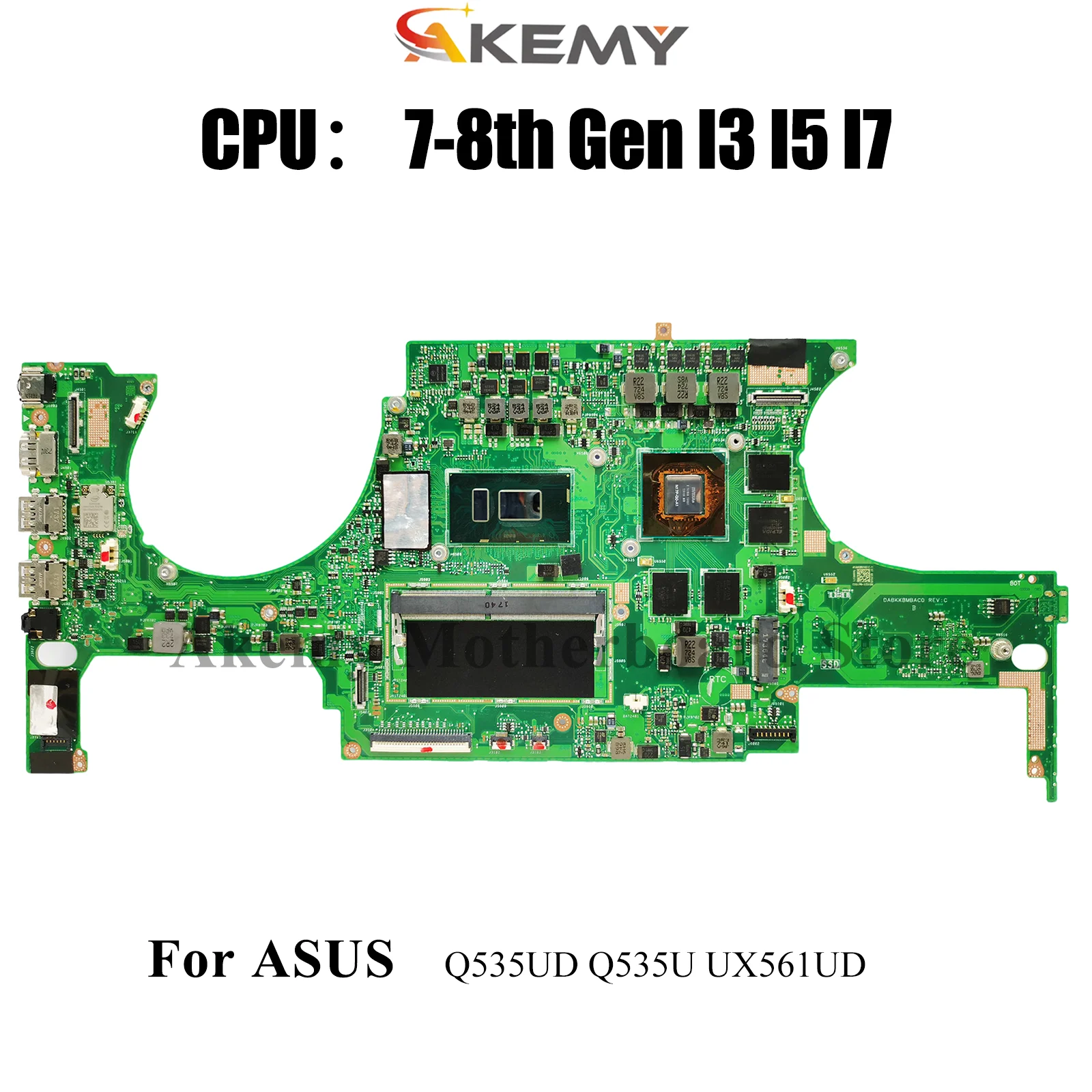 ASUS ZenBook Q535UD UX561UD UX561UA UX561U Q535U 메인보드용 UX561UD 노트북 마더보드 (I3 I5 I7 CPU 탑재) 100% 테스트 완료 OK stk