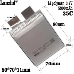 1-10 pz 117080 35C Li batteria 5300mAh 107080 857080 747080 batteria ricaricabile 3.7V avviamento alimentazione accenditore dell'automobile