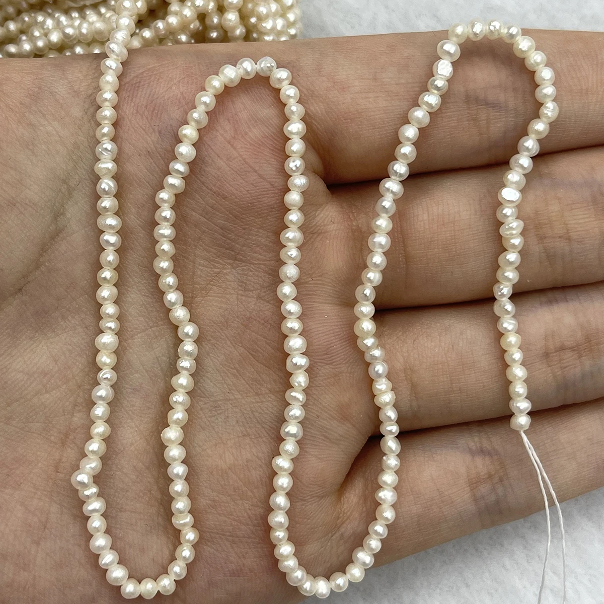 A 2–3mm Natural Freshwater Pearls 36cm Semi-Finished Beaded Strands for Jewelry Making DIY Necklaces Bracelets and Accessories