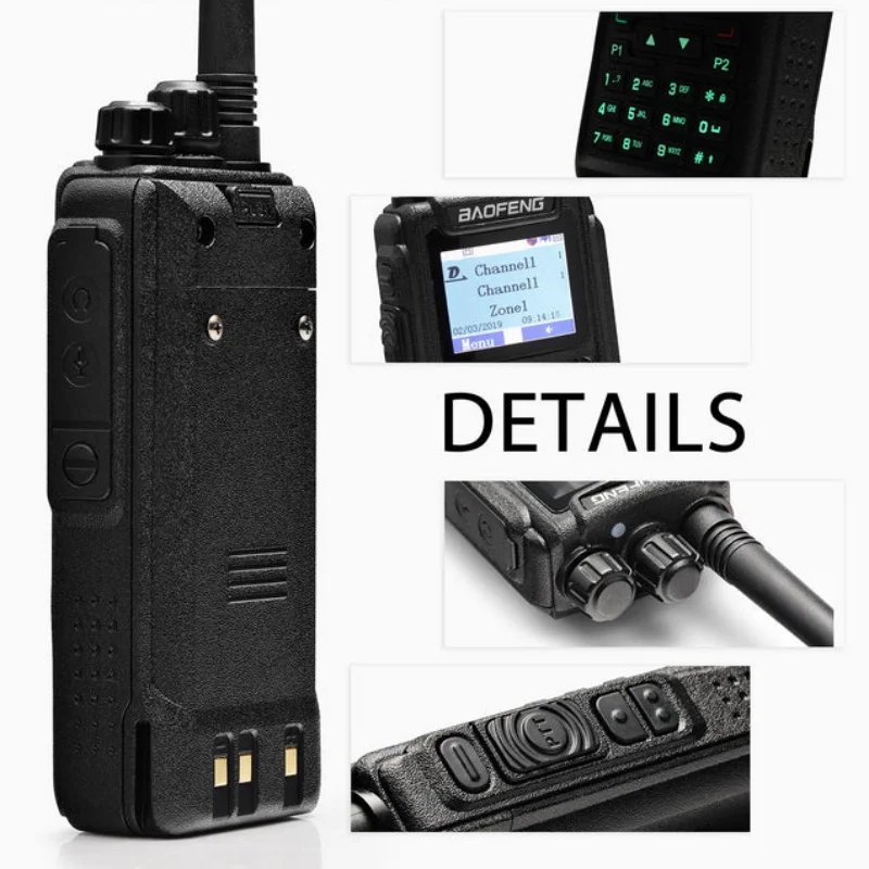 Dm1701 Digital Walkie Talkie Dmr Radio+Analog Two Way Radio Open Gd77 Dual Time Slot Tier 1+2 Hunting Camping Ham Radio Baofeng view 3