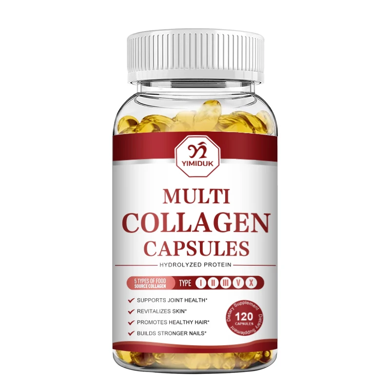 

Multi Collagen Peptides Capsules for Women, Hydrolyzed Collagen with Types I II III V & X for Hair Skin & Nails, High Absorption