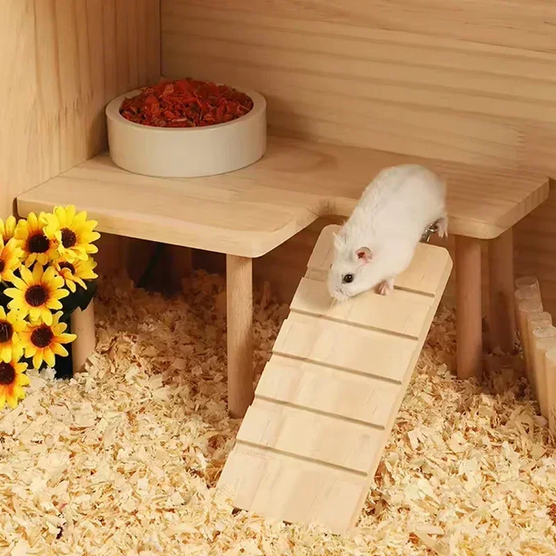

Eco-Friendly Wooden Hamster Climbing Set-Interactive Ladder &Platform for Small Pets, Perfect Cage Accessory for Mice &Hamsters!