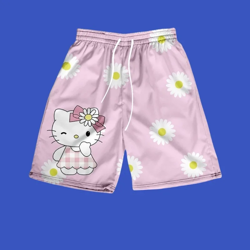 

MOTO-Hello Kitty Summer Adult Loose Shorts Multi functional Fashion Casual Shorts
