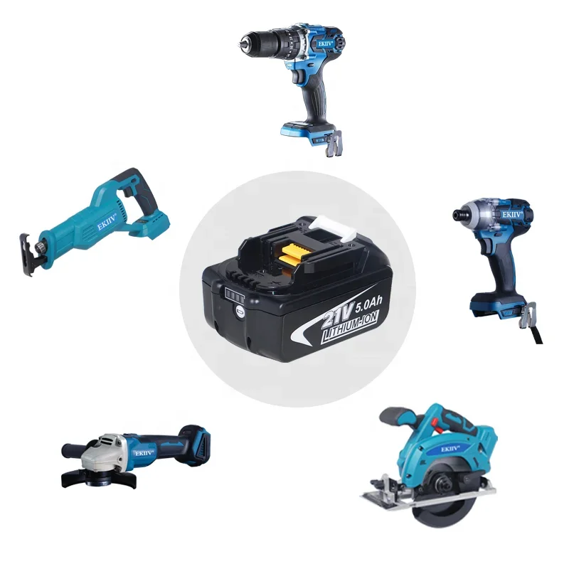 EKIIV Power Tools Kits Rechargeable Lithium Brushless Electric Angle Grinder Cordless Wrench Toolbox Combination Tool Set