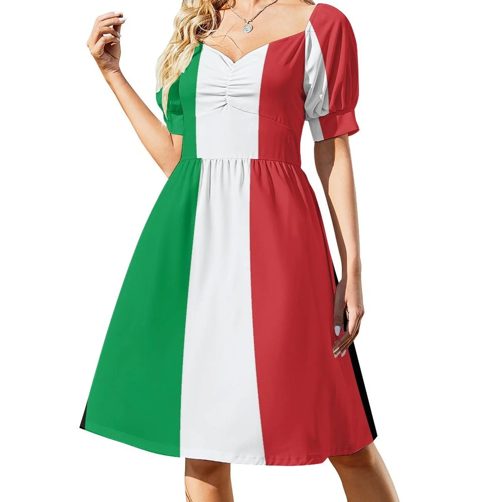 Flag of Italy - Italian Flag Short Sleeved Dress elegant women's dresses sale elegant women's sets Dress