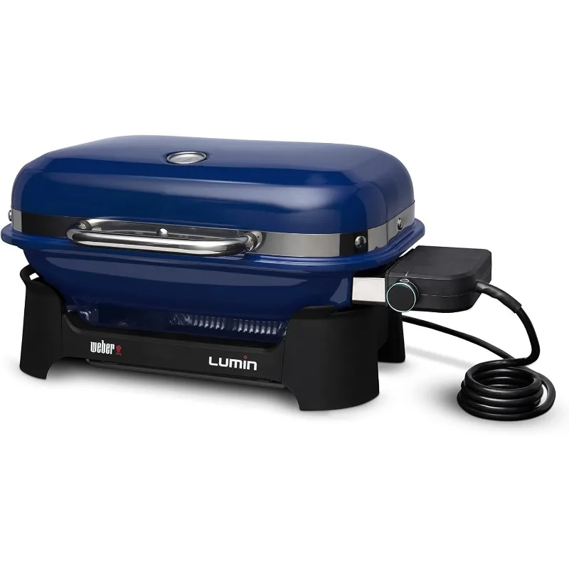 

Lumin Compact Outdoor Electric Barbecue Grill,Blue-Great Small Spaces such as Patios,Balconies,and Decks,Portable and Convenient