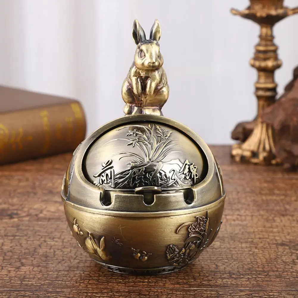 Ashtray Ornament Reusable Ash Holder Retro Table Decoration  Unique Animal Windproof Ash Container