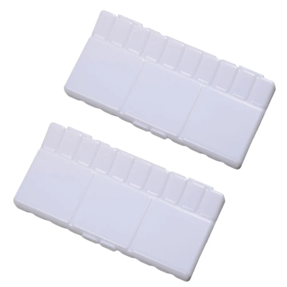 2Pcs Paint Tray Lightweight Plastic Palette Folding Art Paint Box for Acrylic Watercolor Painting Palettes Professional Artists