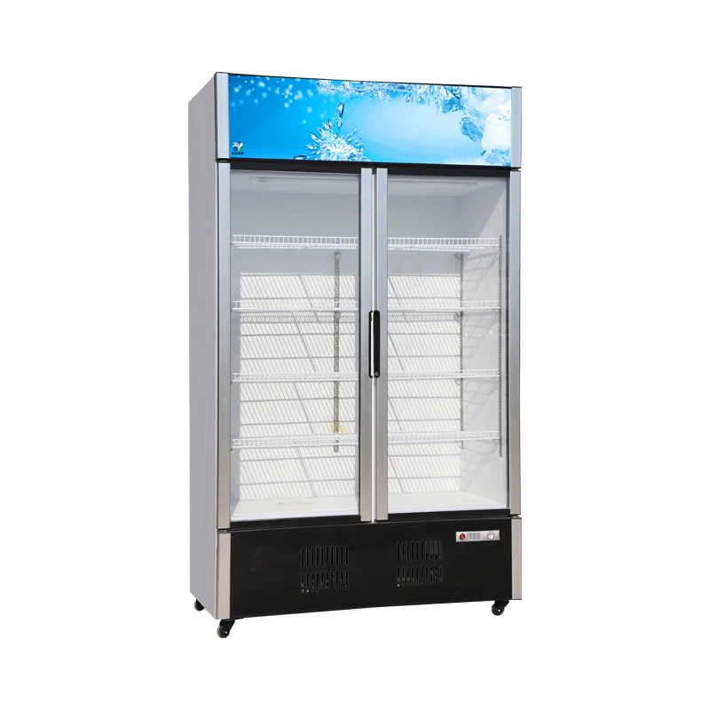 2024 Display Cabinet Supermarket Flower And Beverage And Beer Beverage Refrigerator Cabinet Mobile Cooler Glass Door Fridge