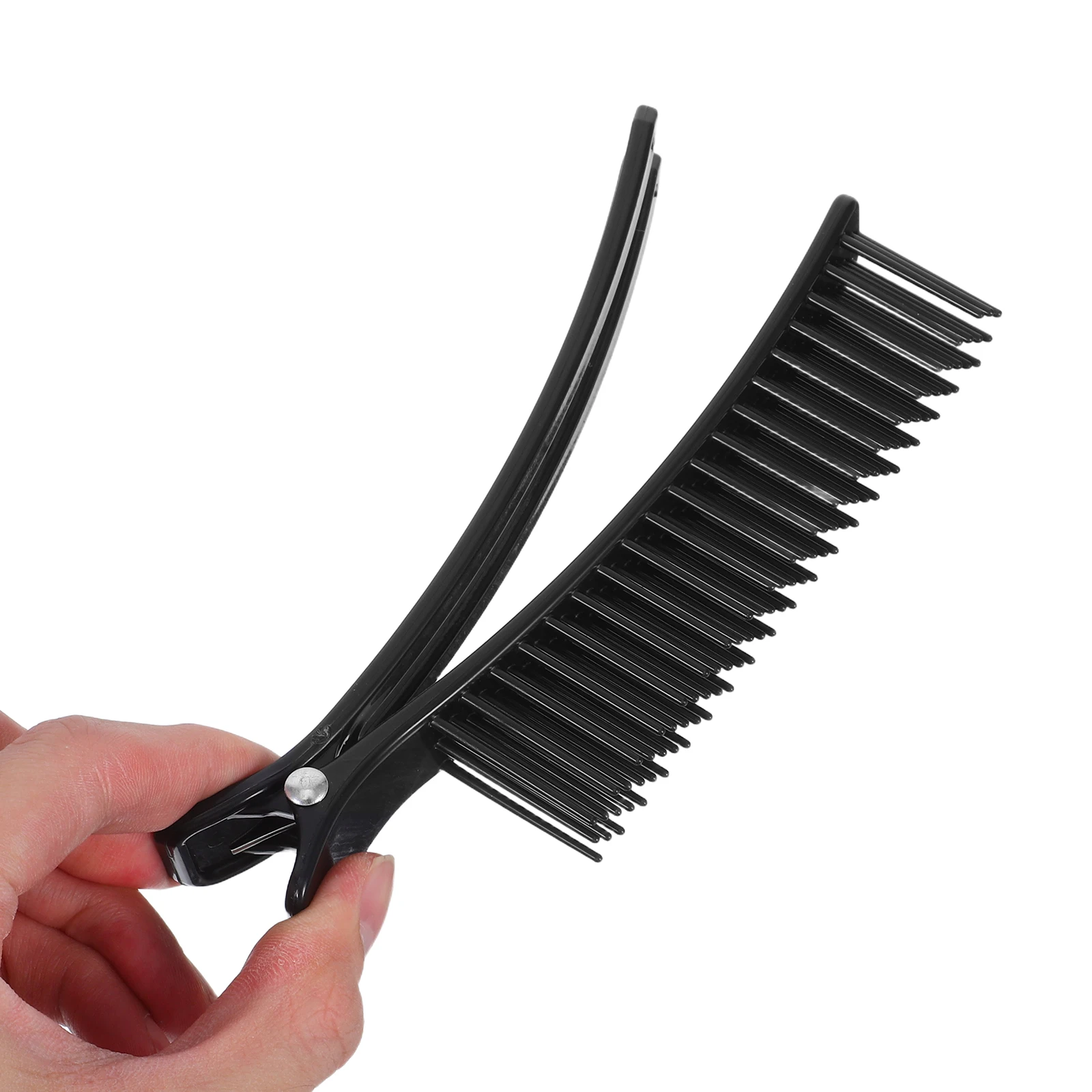 

2pcs Hairdressing Clips Elastic Sectioning Cutting Black Women Baby Salon Comb Portable Lightweight Travel Durable Safe