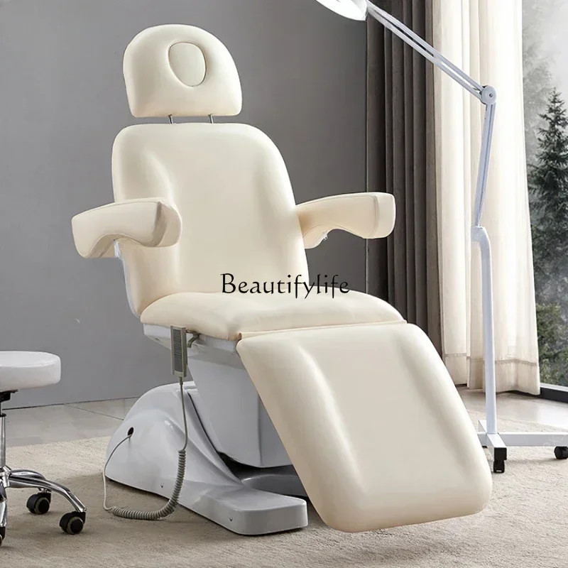 Electric Beauty Bed Lifting Multifunctional Massage High-Grade Split Leg Swivel Chair