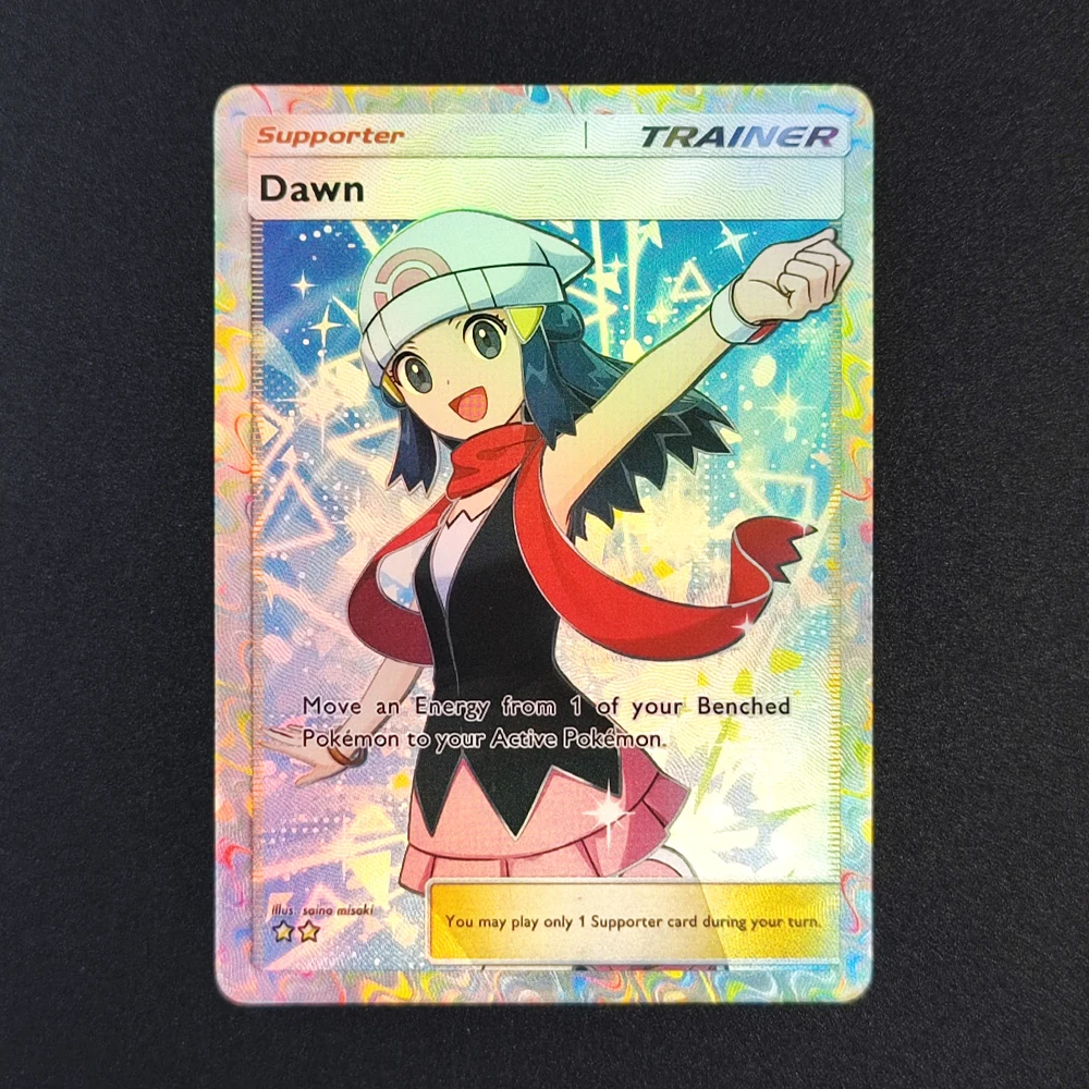 TCG pocket Trainer Set Lillie Cynthia Penny Acerola Dawn Etc Full Art Supporter SAR Self Made Single Anime Game Collection cards