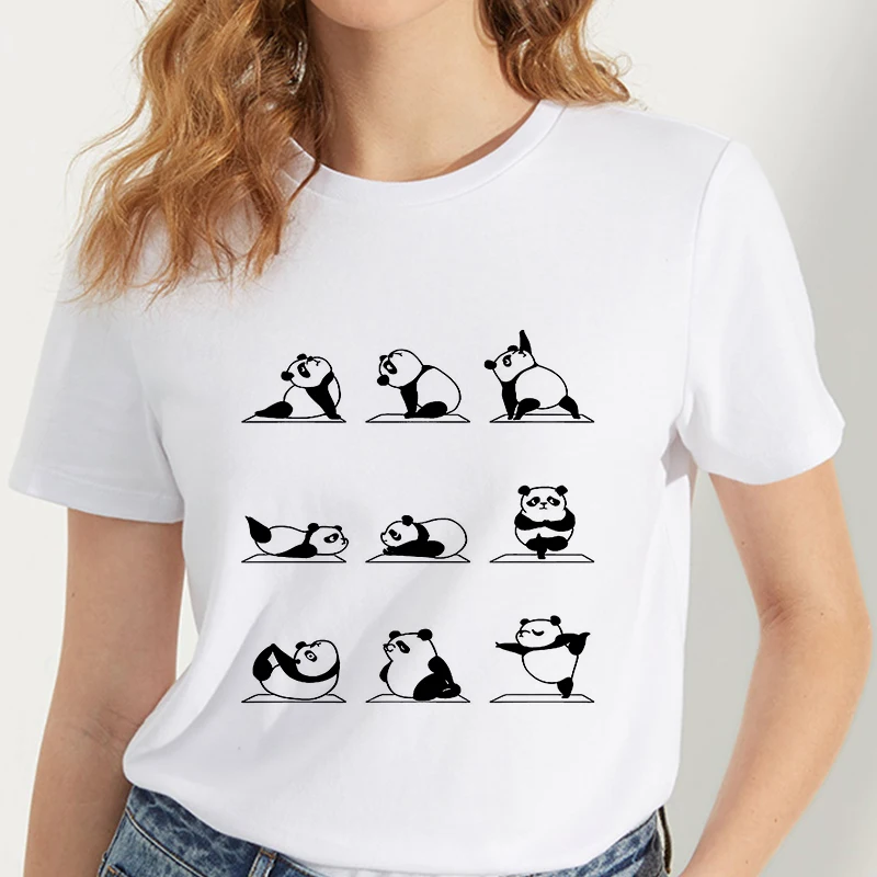 

T shirt women fashion funny animal tee Harajuku Short Sleeve t-shirt White Thin section plus size new Tshirt female Tops clothes