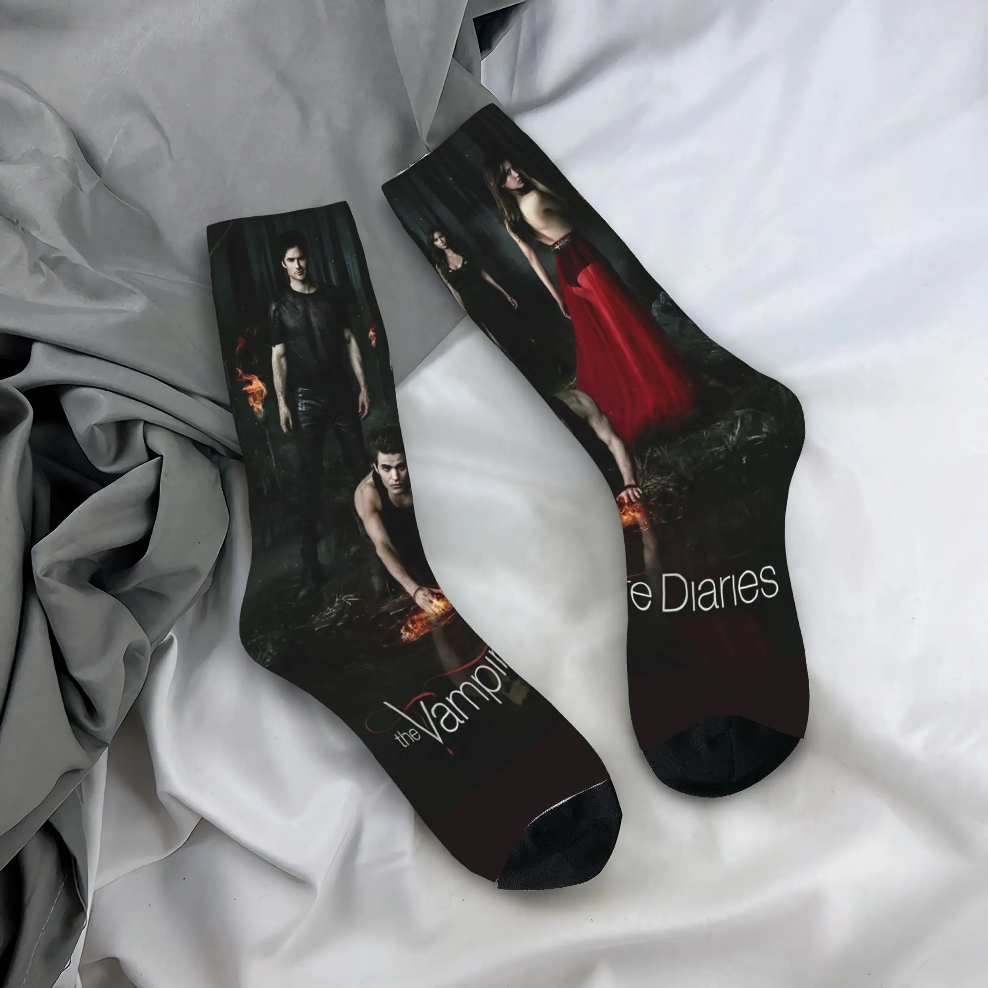 The Vampire Diaries Damon Salvatore Socken Neuheit Strümpfe Männer Weiche Klettersocken Winter Grafik Anti Schweiß Socken