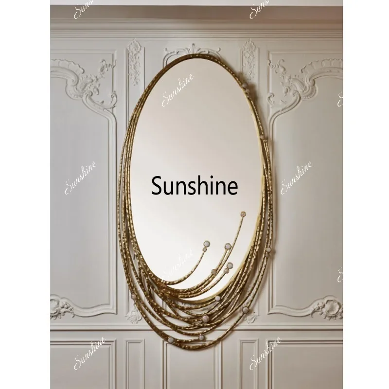 Simple round mirror bathroom modern dressing mirror bathroom decorative mirrorTJ