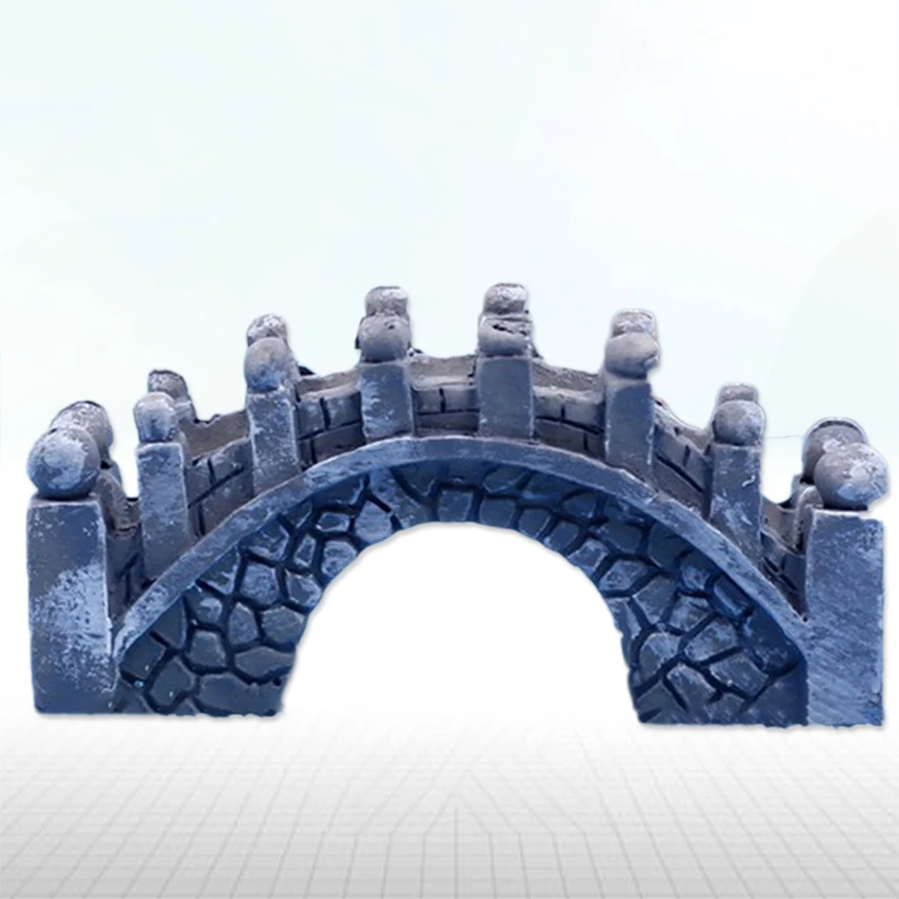 

Jiangnan Bridge Miniature Resin Garden Decor Micro Diy Landscaping Bonsai Terrarium Craft Desktop Ornament Accessories Grey