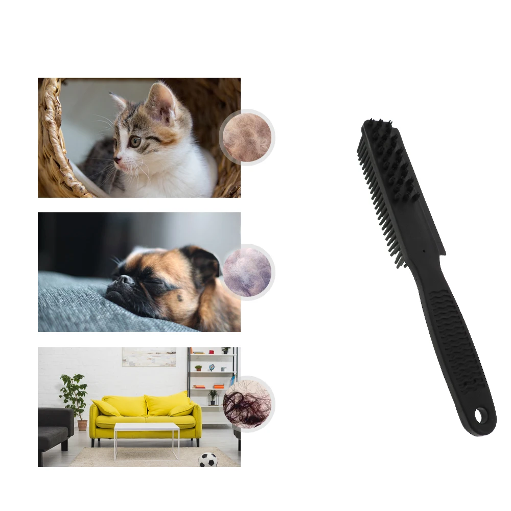 Cat and Dog Hair Lint Remover Brush Pet Hair Remover Rubber Portable Fluff Cleaner Rubber Massage Brush for Furniture Car Carpet