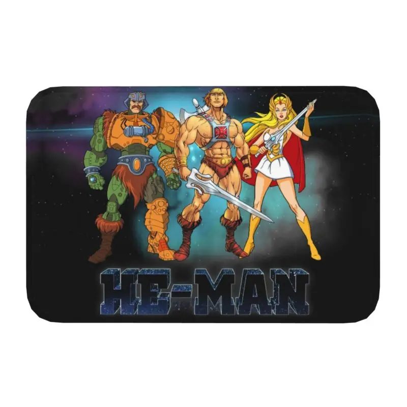 Custom Masters Of The Universe He-Man Trinity Doormat Mat Anti-Slip Anime Film Bathroom Kitchen Living Room Rug Carpet 40*60cm