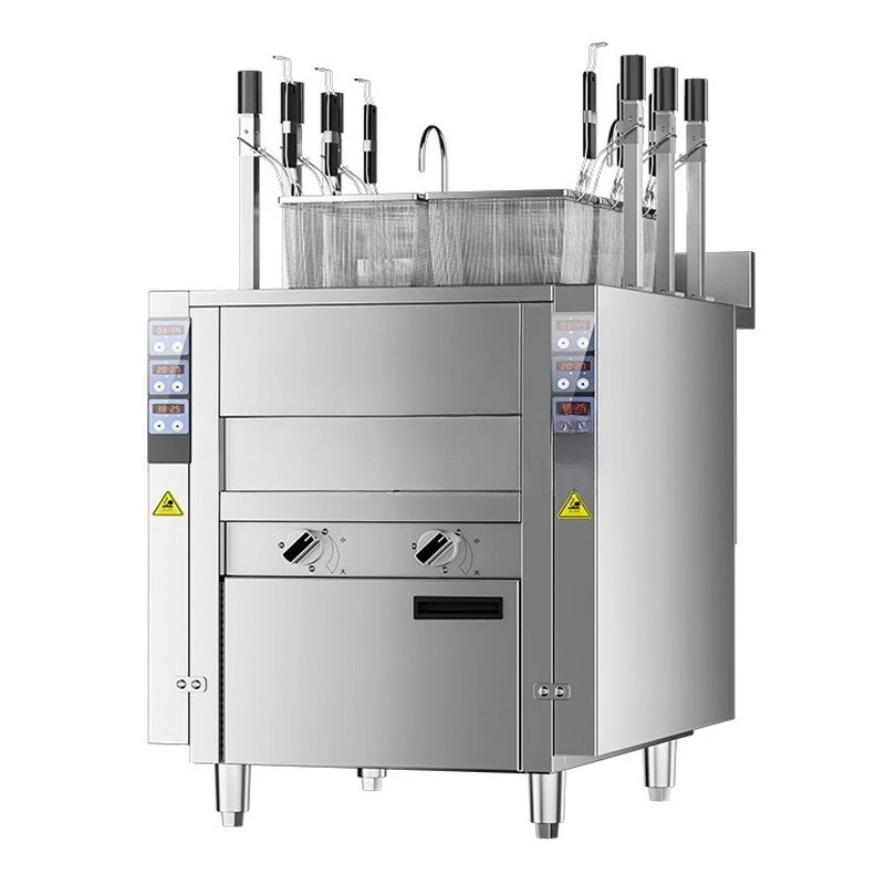

Commercial automatic lifting noodle cooking stove soup stove, thermal insulation seasoning table integrated, noodle cooking
