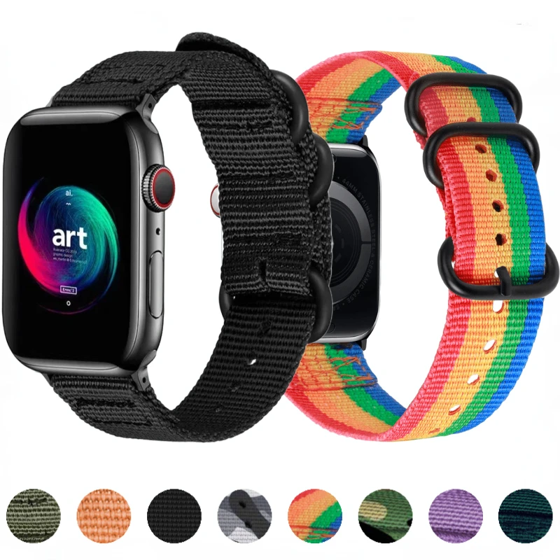 ナイロンストラップ Apple watch ウルトラ 49 ミリメートル 10 42 ミリメートル 46 ミリメートル 9 8 7 45 ミリメートル 41 ミリメートル編組通気性ブレスレット iwatch 6 5 4 3 SE 44 ミリメートル 40 ミリメートル
