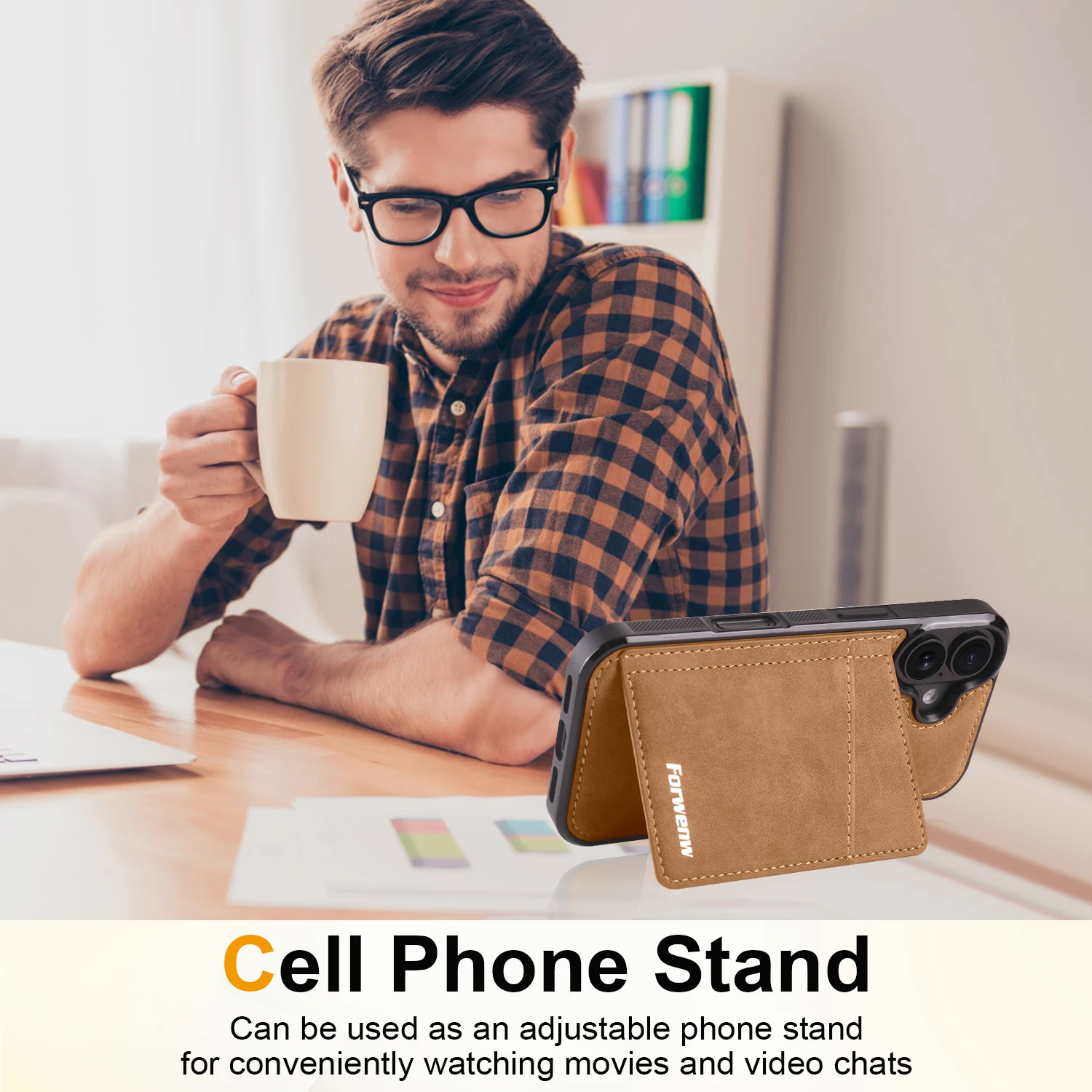 Business Flip Leather Wallet Card Case for iPhone 16 17 Air 16E 15 14 13 12 11 Pro Max Plus Mini Built-in Phone Cover Etui view 5