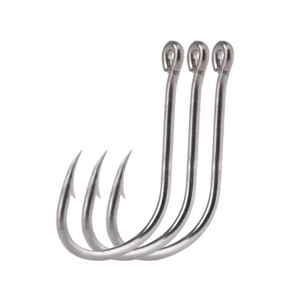 10PCS High Carbon Steel ISEAMA Fishing Hook With Eye 1#-10# Barbed Single Carp Hook Fishing Accessories