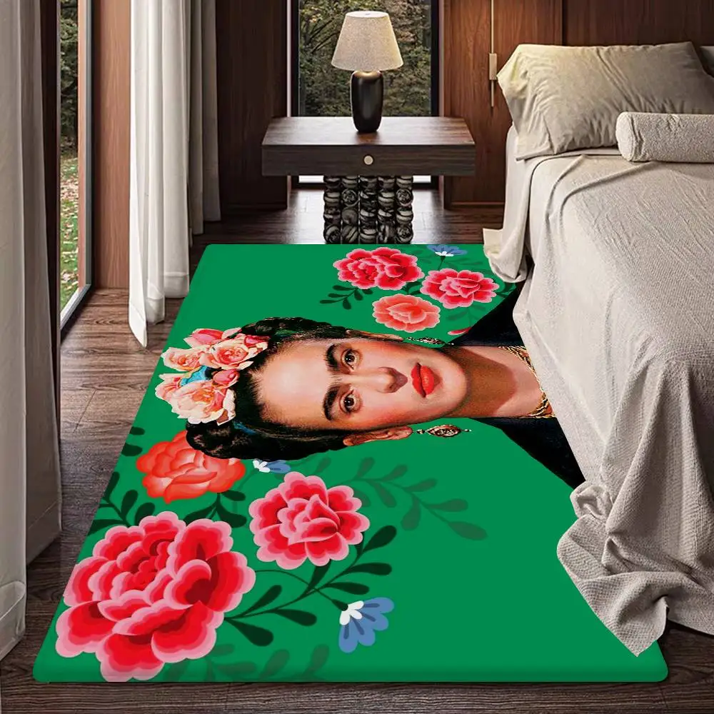 F-Frida K-Kahlo Floor Mat Rectangle Anti-slip Home Soft Badmat Front Door Indoor Outdoor Mat Welcome Doormat