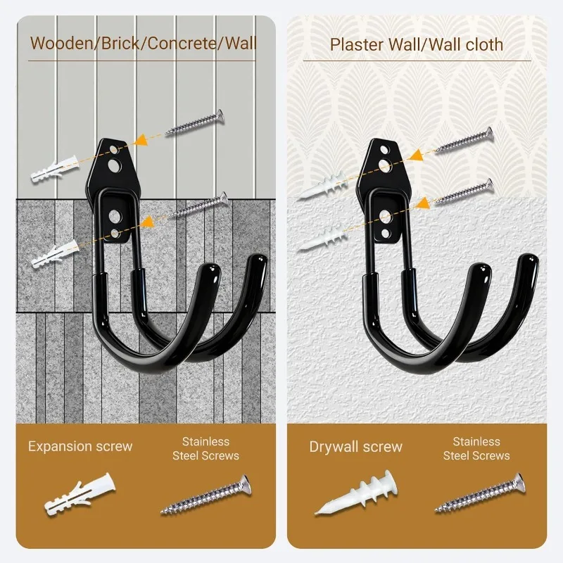 EV-Ladegeräthalter Wandmontage Ladekabel-Organizer Robuster Metall-Fahrradhaken Rutschfester Garagenhaken für Leitern und Werkzeuge – Detail 4