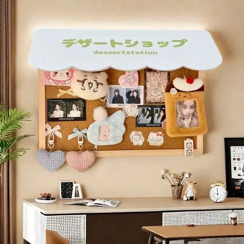 جديد لتقوم بها بنفسك لطيف الحلوى منزل الفلين رسالة مجلس المنزل عنبر مجوهرات خشبية تخزين مجلس جدار لوحة للزينة غرفة الديكور #6