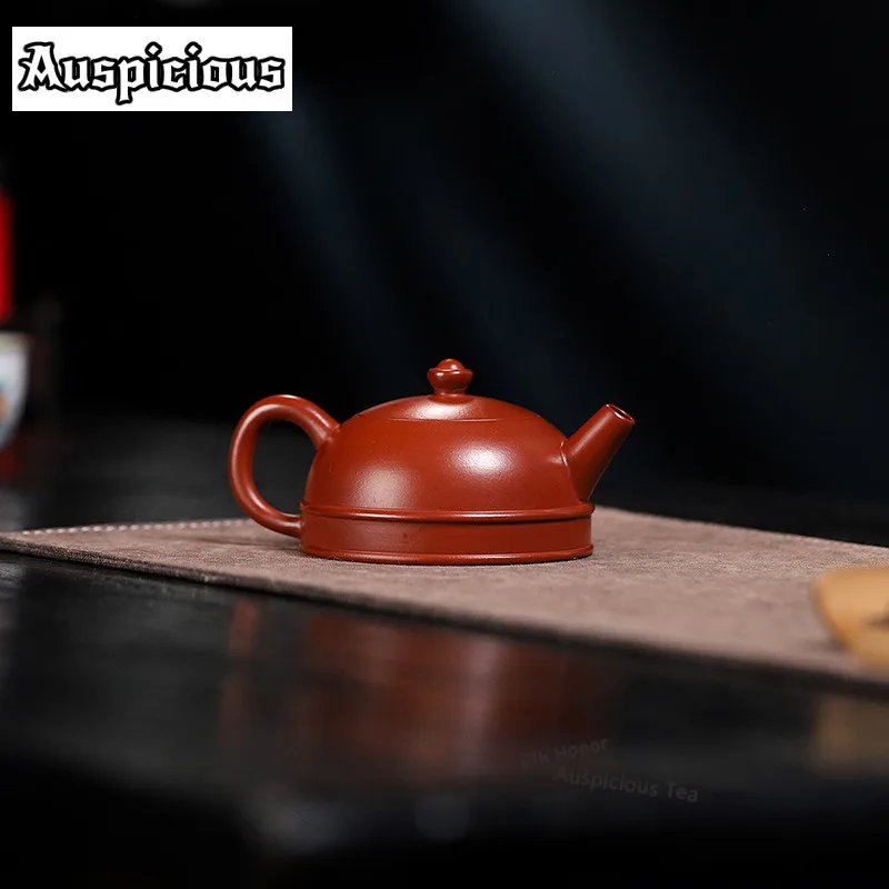 150ml Traditional Yixing Purple Clay Teapots Handmade Double Line Half Moon Pot Raw Ore Dahongpao Mud Kettle Zisha Tea Set Craft