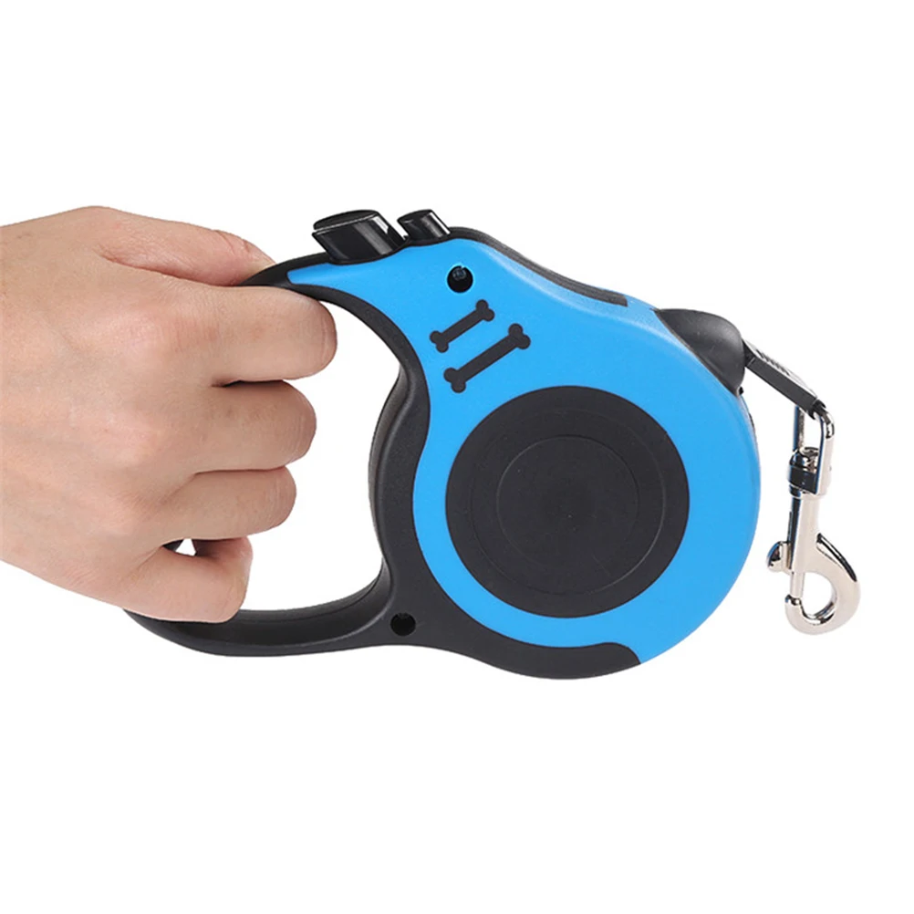 

1pc Automatic Retractable Dog Leash Premium Nylon Heavy Duty Alloy Hook Stretchable Pet Training Grip Large Handle 5