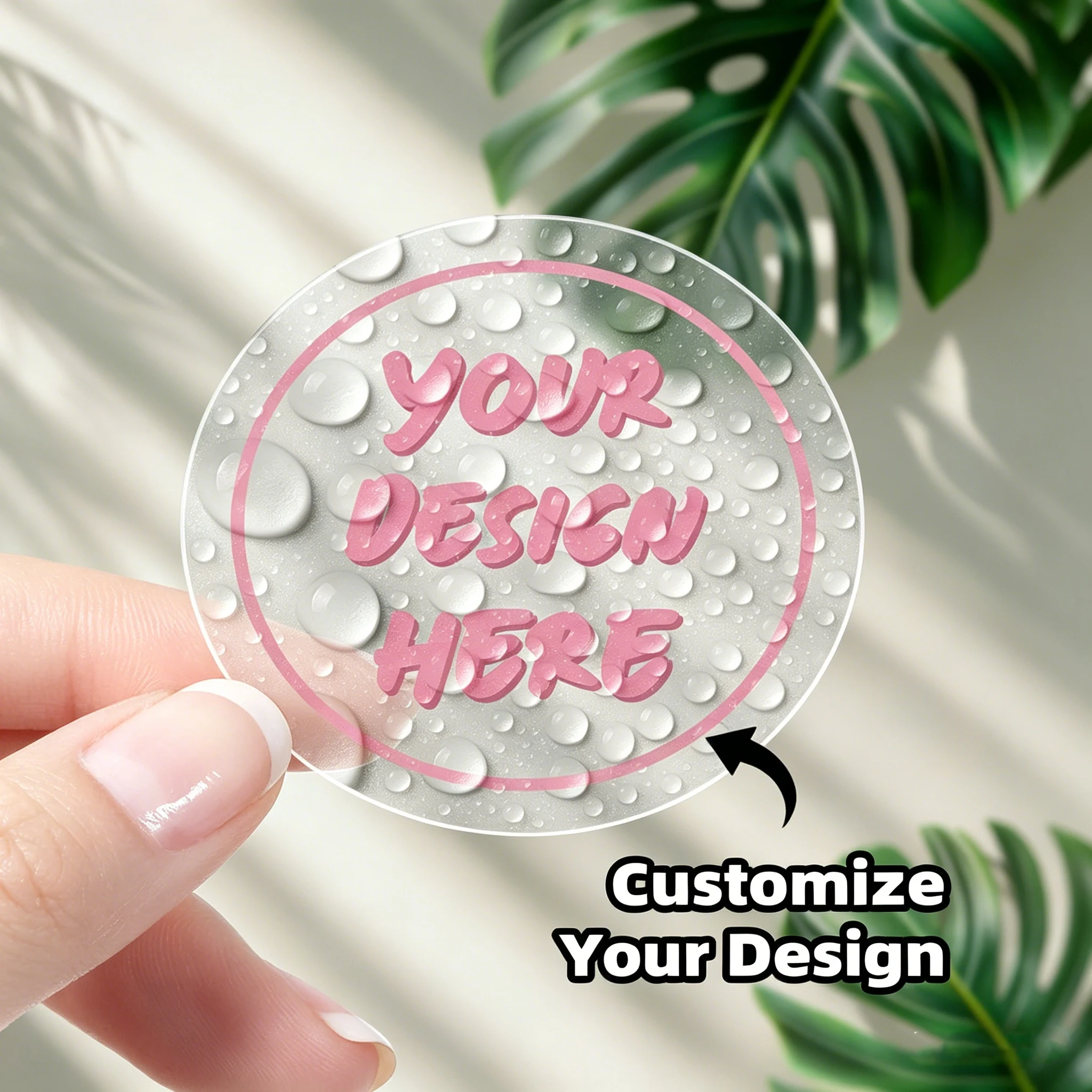 Pegatinas redondas personalizadas con tu diseño, foto, texto, logotipo, etiquetas autoadhesivas para recuerdos de boda y fiestas.