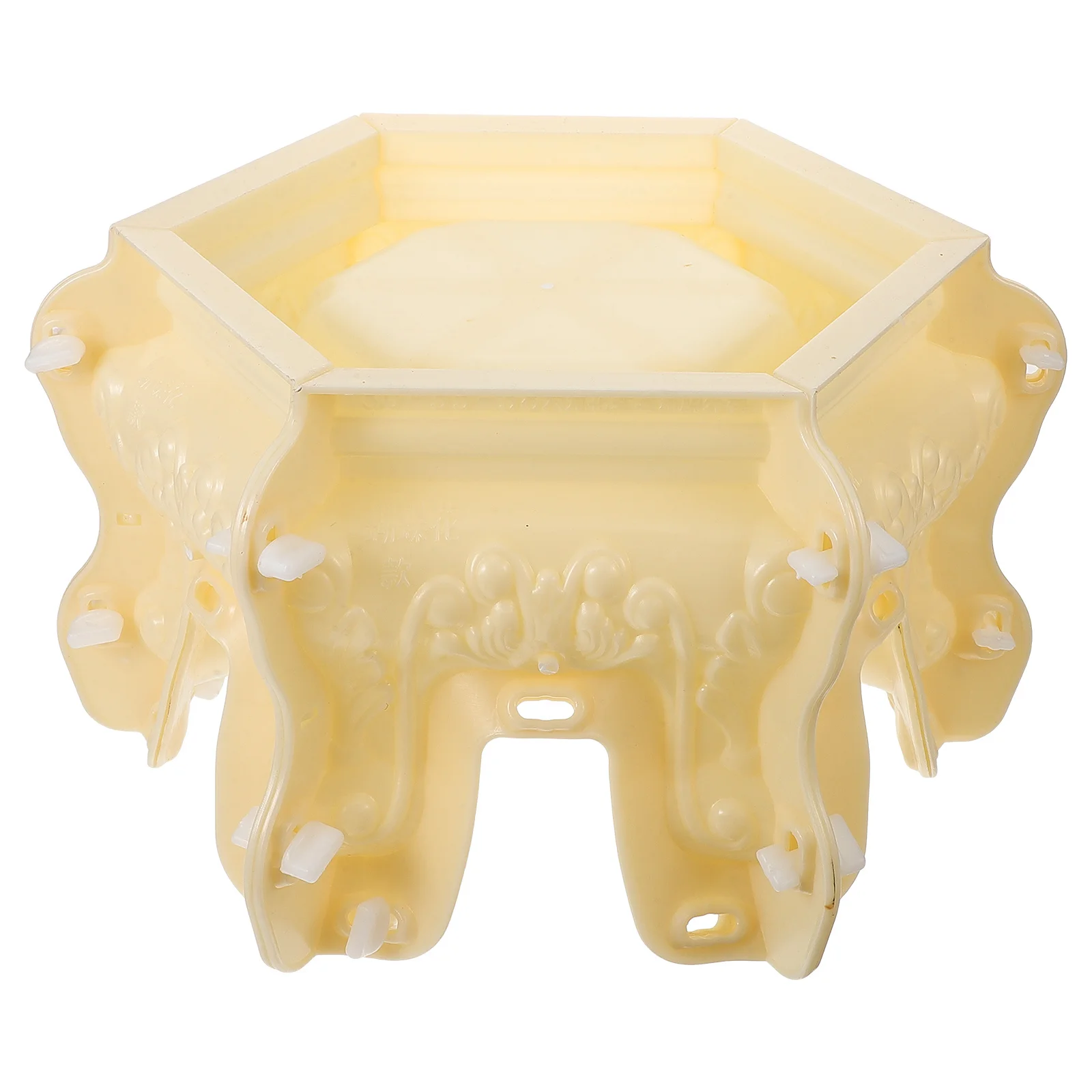 

Flowerpot Base Casting Mold Plastic Reusable DIY Tool for Decorative Planter Stand European Design Planters Base Making Mold