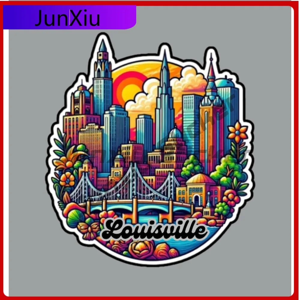 

Louisville Kentucky дорожная устойчивая к царапинам наклейка забавное украшение автомобиля графический винил внедорожник кузов гитара мотоцикл наклейки на бампер