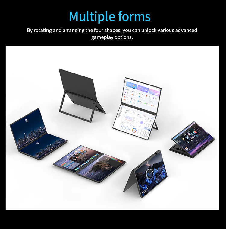 14 Dual Screen Portable 1200P Resolution 16-10 Aspect Ratio HD Type - C Interface Office Entertainment Design